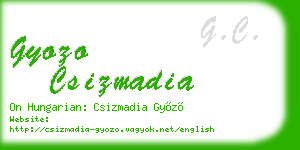 gyozo csizmadia business card